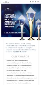 Jeunesse Company of the Year